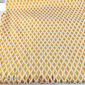Gold & Cream Stretchy Upholstery Fabric With Diamond Pattern 40 In Wide X 1.5 Ya